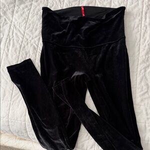 SPANX Black Velvet Leggings